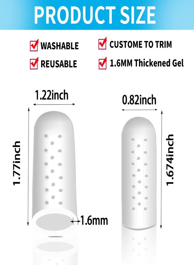 Giloner Toe Sleeves Toe Protectors for Women,14Pcs Gel Toe Caps Sleeves to Pain Relief for Ingrown Toenails,Blisters,Calluses,Toenail Loss.Toe Protectors 2 Size 8S+6M - Image 2